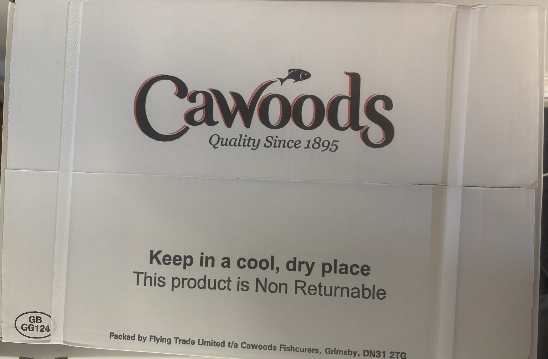 Cawoods fish box — quality fishcurers since 1895
